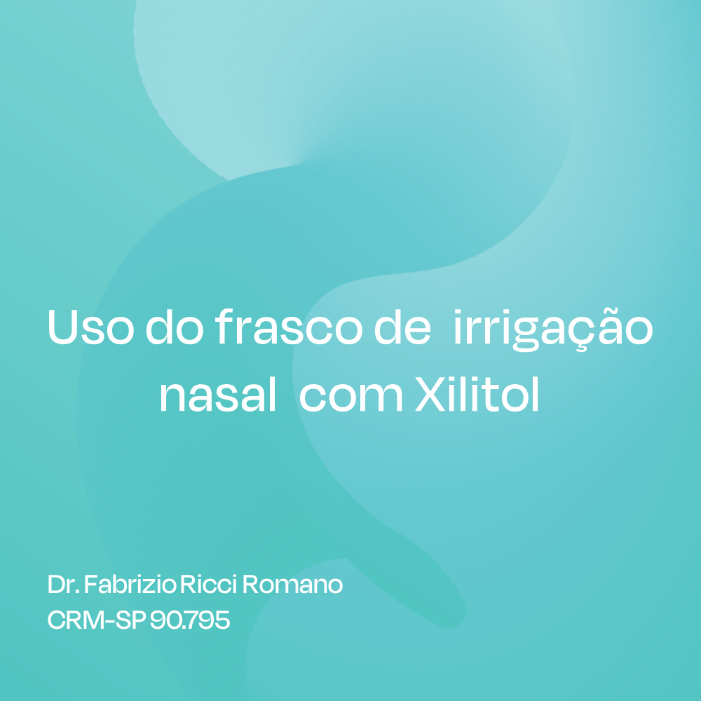 Uso do frasco de  irrigação nasal  com Xilitol
